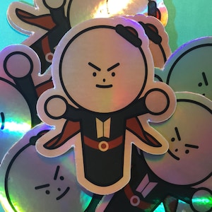 Autocollant holographique ARMYBombman - Autocollants BTS - Autocollants mignons - Autocollants K-Pop - Autocollants Holo - Anpanman
