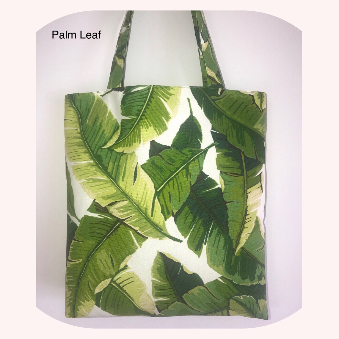 Reusable Handmade Tropical Palm Leaf Canvas Tote Bag Shoulder | Etsy
