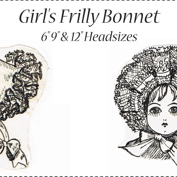 Girl's Frilly Bonnet