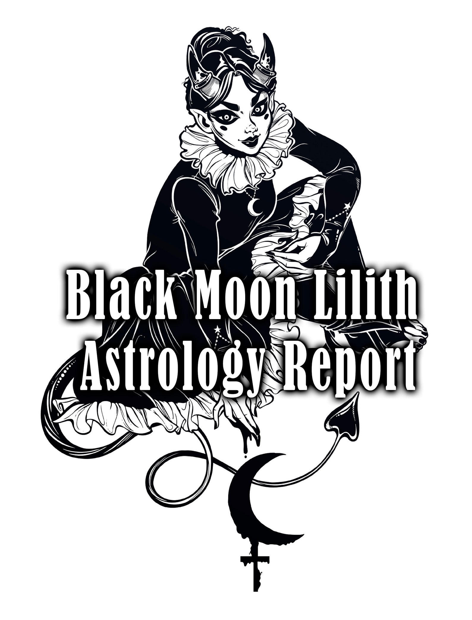 Black Moon Lilith Astrological Report House and Sign Etsy