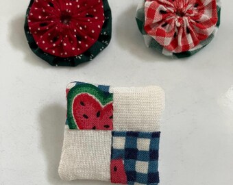 Watermelon Fabric Pins