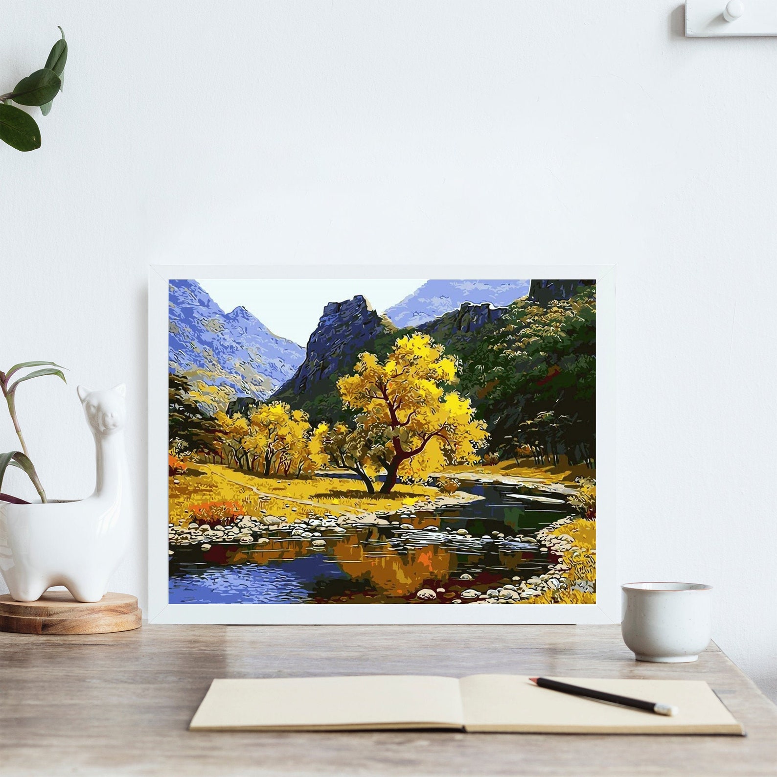 Autumn Landscape Paint by number kit paint by number | Etsy