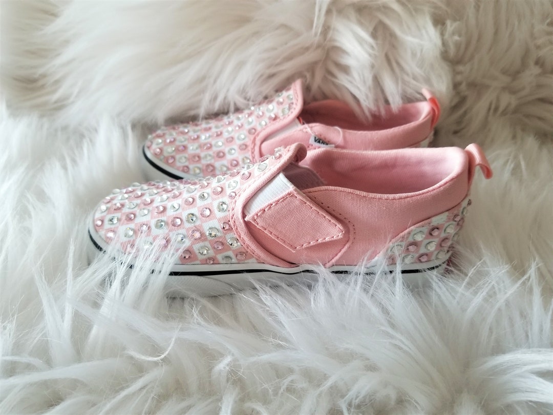 Pink and White Bling Checker Board Toddler Size 10