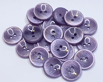 6 stuks button buttons 15 mm 1,5 cm kunststof paarlemoer paars Hoge kwaliteit MADE IN GERMANY