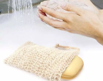 2-4 soap bags sisal soap bags soap net peeling sponge net organic natural