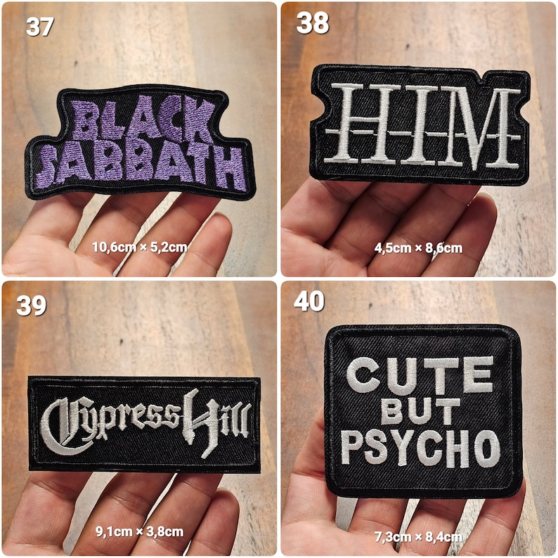 Iron-on patches iron-on patches rock patches various models fabric iron-on patches rock metal bands image 2