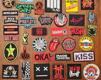 Iron-on patches iron-on patches rock patches various models fabric iron-on patches rock metal bands