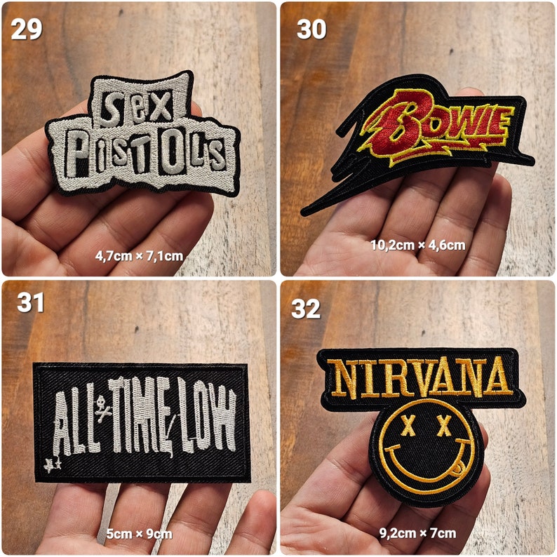 Iron-on patches iron-on patches rock patches various models fabric iron-on patches rock metal bands image 9