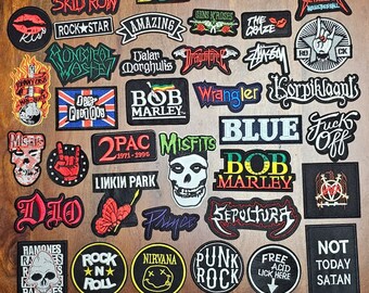 Iron-on patches iron-on patches rock patches various models fabric iron-on patches rock metal bands