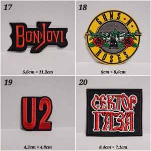 Iron-on patches iron-on patches rock patches various models fabric iron-on patches rock metal bands image 6