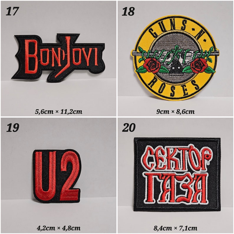 Iron-on patches iron-on patches rock patches various models fabric iron-on patches rock metal bands image 6