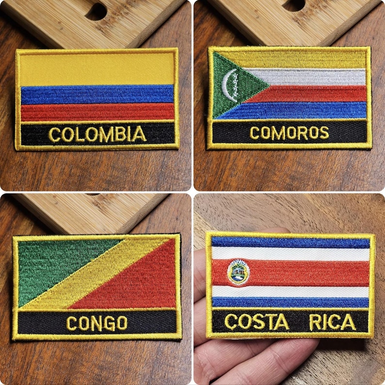 Flags of All Countries 207 Countries to Iron on Iron-on Patch Patches ...