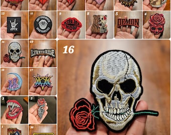 Iron-on patches, iron-on patches, biker patches, various models of fabric iron-on patches