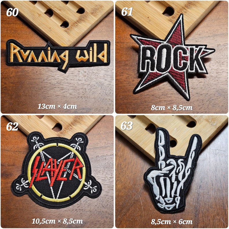 Iron-on patches iron-on patches rock patches various models fabric iron-on patches rock metal bands image 7