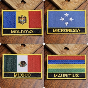 Flags of All Countries 207 Countries to Iron on Iron-on Patch Patches ...