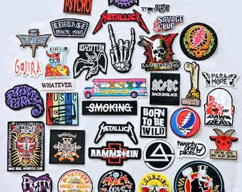 Iron-on patches iron-on patches rock patches various models fabric iron-on patches rock metal bands