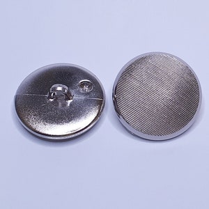 Set van 6 knopen kunststof 2,2 cm, 22 mm schachtknoppen zilver hoge kwaliteit MADE IN GERMANY