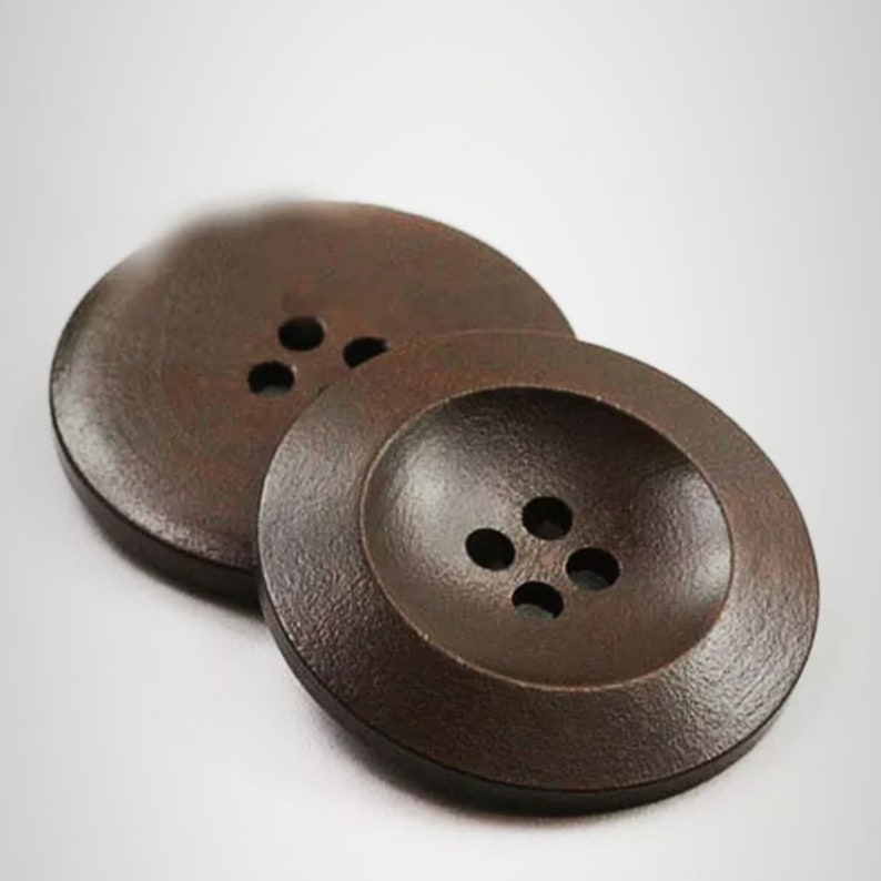 Set van 6 houten knoppen knopkleur bruin donkerbruin koffiebruin zwart maat 10, 15, 18, 20, 23, 25, houten knoppen van hoge kwaliteit Kaffeebraun Dunkel