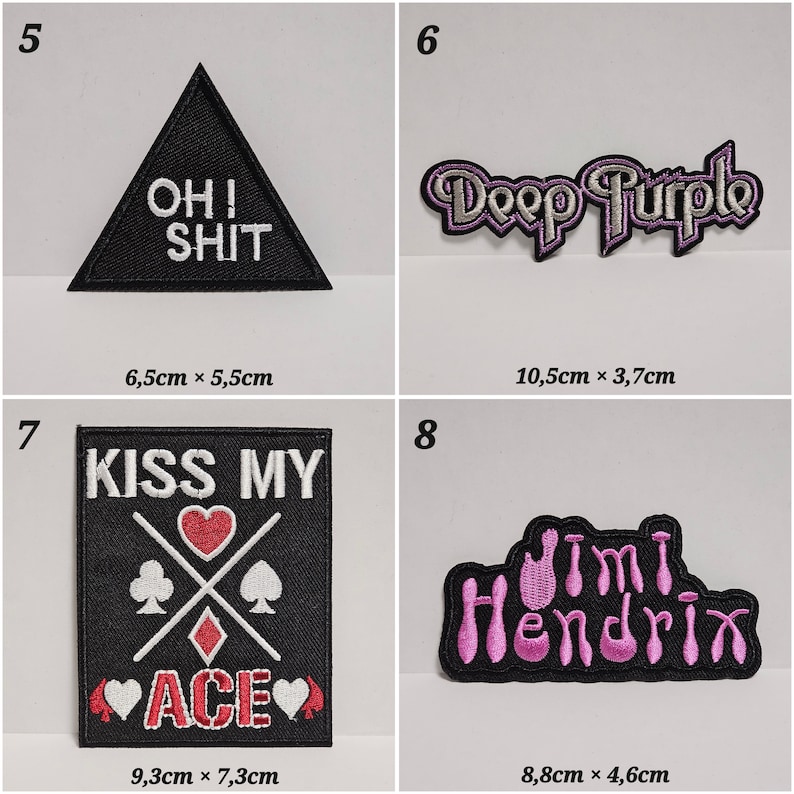 Iron-on patches iron-on patches rock patches various models fabric iron-on patches rock metal bands image 3