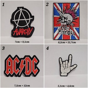 Iron-on patches iron-on patches rock patches various models fabric iron-on patches rock metal bands image 2