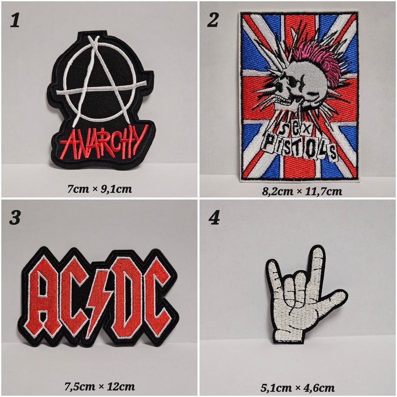 Iron-on patches iron-on patches rock patches various models fabric iron-on patches rock metal bands image 2