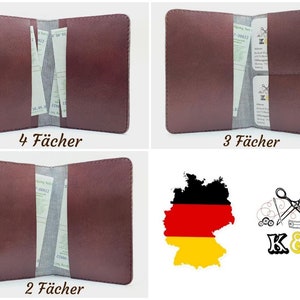 Leder KFZ Schein Schutzhülle Mappe Etui Fahrzeugschein Hülle Ausweis Karten Hohe Qualität Made in Deutschland Bild 10