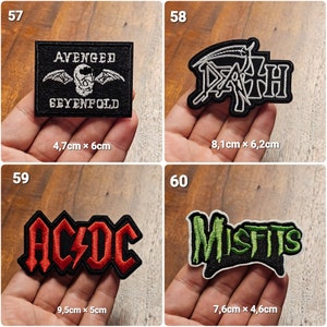 Flicken zum Aufbügeln Bügelflicken Aufbügler Rock Patches Verschidene Modell Stoff Aufbügelflicken rock metal bands Bild 7