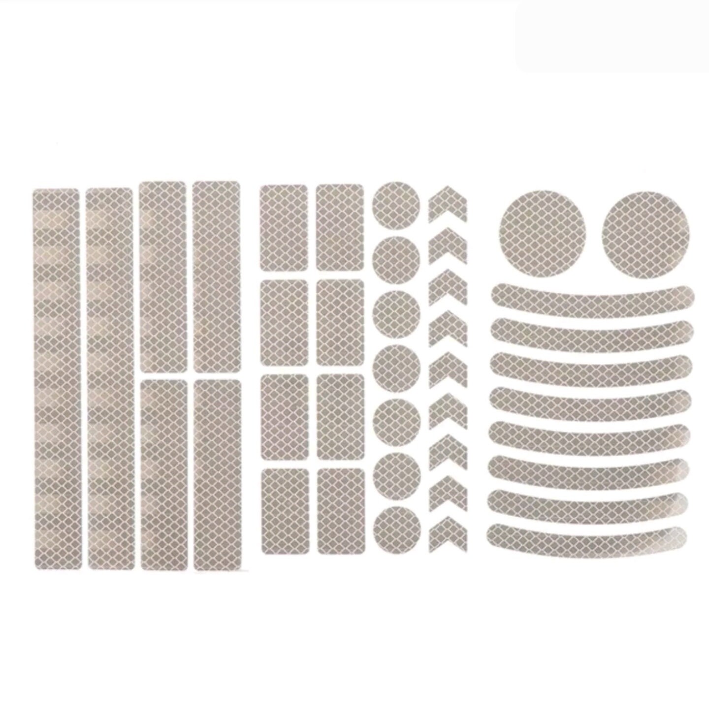 66 Adesivi Catarifrangenti Per Bicicletta - Forme Diverse, Per Ruote, Caschi E Passeggini, Sicurezza Notturna - Foto 8