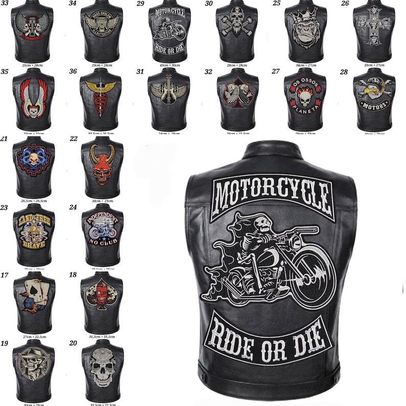Iron-on Patch, Biker/motorcycle Custom Patch, Vest/back Piece - Etsy