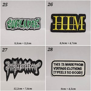 Iron-on patches iron-on patches rock patches various models fabric iron-on patches rock metal bands image 8