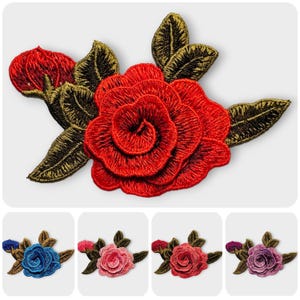 Flicken zum Aufbügeln Bügelflicken Aufbügler Kind Ros 3D Patches Stoff Aufbügelflicken