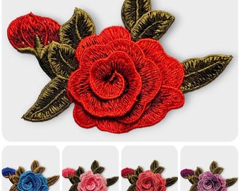 Iron-on patches, iron-on patches, child pink 3D patches, fabric iron-on patches