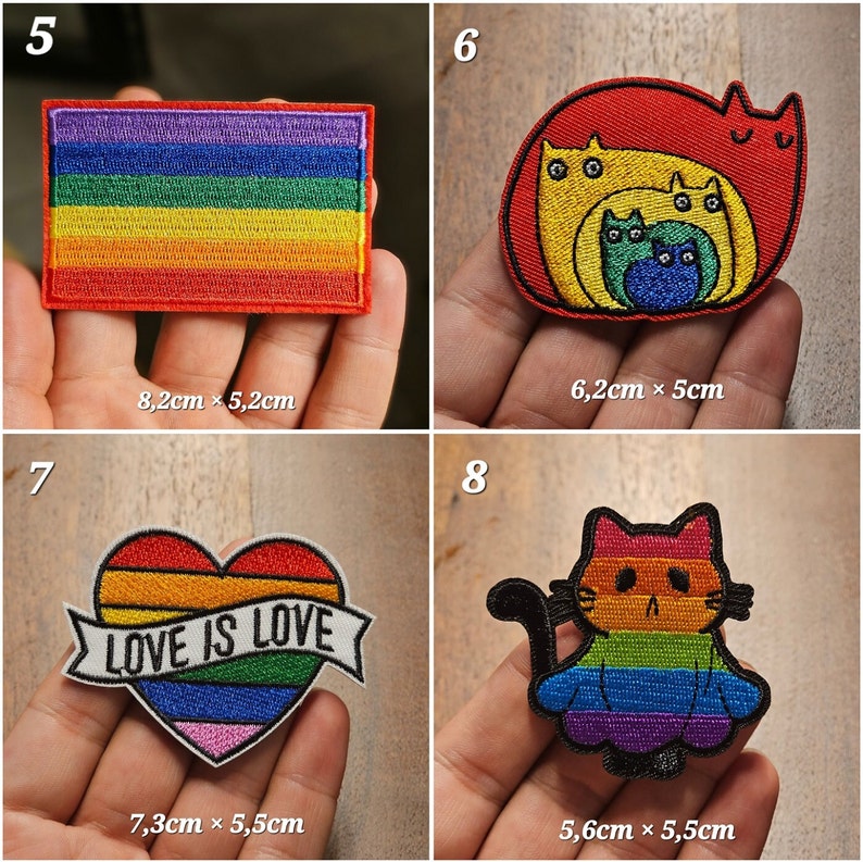 Flicken zum Aufbügeln Bügelflicken Aufbügler Homosexuelle Patches Verschidene Modell Stoff Aufbügelflicken Bild 3