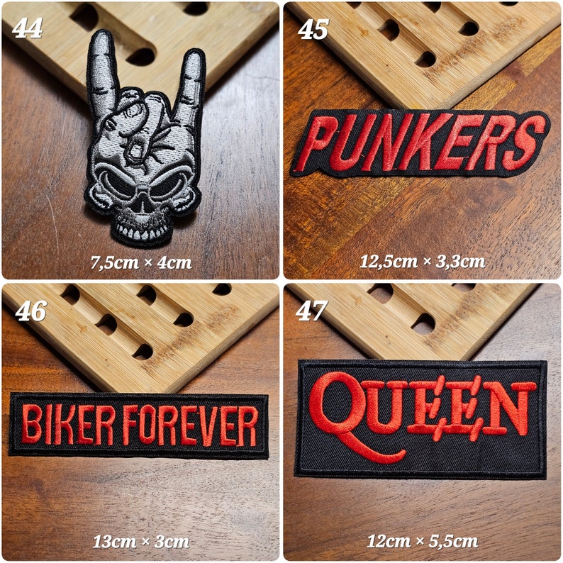 Iron-on patches iron-on patches rock patches various models fabric iron-on patches rock metal bands image 3