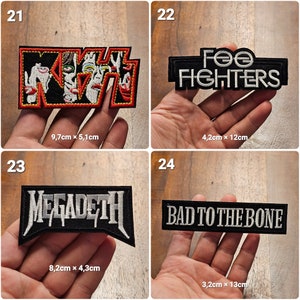 Iron-on patches iron-on patches rock patches various models fabric iron-on patches rock metal bands image 7