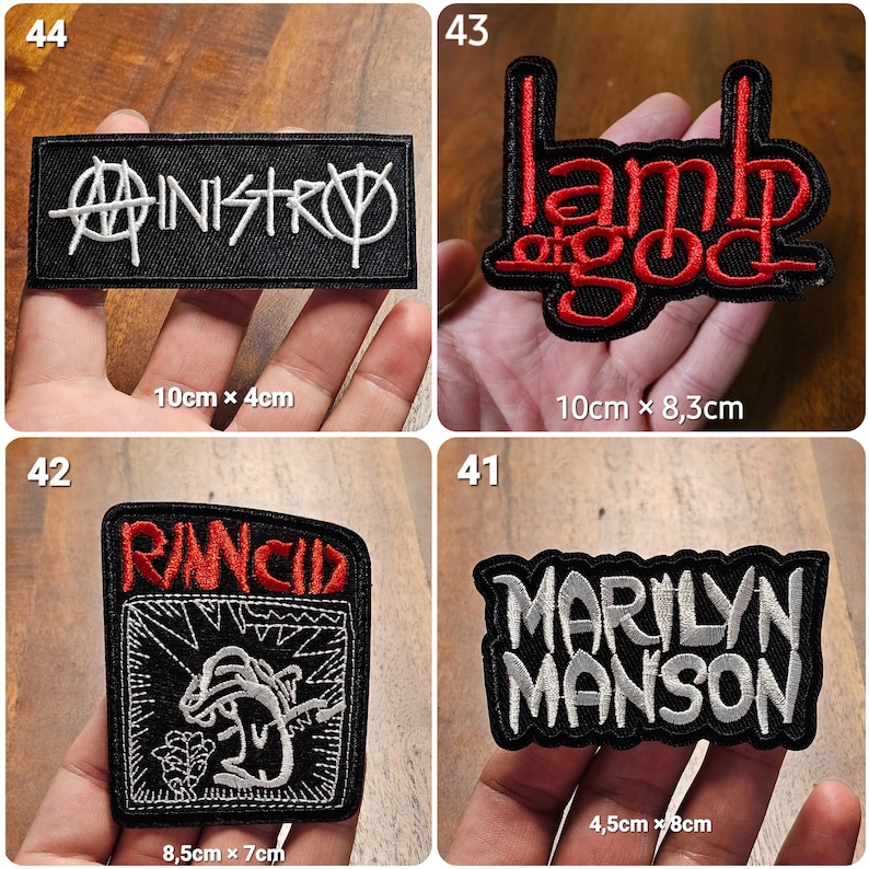 Iron-on patches iron-on patches rock patches various models fabric iron-on patches rock metal bands image 3