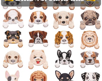 Iron-on patches, iron-on patches, child dog patches, fabric iron-on patches