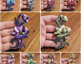 Iron-on patches, iron-on patches, children's flower patches, fabric iron-on patches