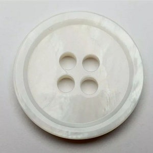 6 Stück Knöpfe Knopf 100% aus Echt Perlmutt knöpfe Weiß 15 18 22mm 1,5 1,8 2,2 cm Hohe Qualität Bild 8