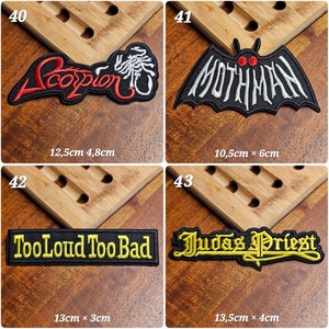 Iron-on patches iron-on patches rock patches various models fabric iron-on patches rock metal bands image 2