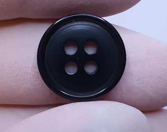 6-12 pieces button buttons 15 mm 1.5 cm plastic color black high quality MADE IN GERMANY