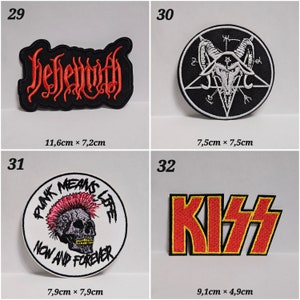 Flicken zum Aufbügeln Bügelflicken Aufbügler Rock Patches Verschidene Modell Stoff Aufbügelflicken rock metal bands Bild 9