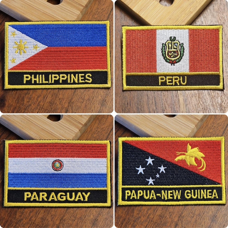 Flags of All Countries 207 Countries to Iron on Iron-on Patch Patches ...