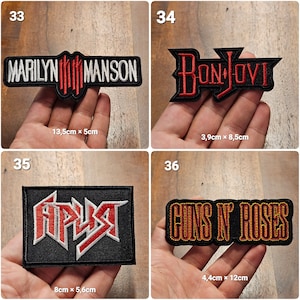 Flicken zum Aufbügeln Bügelflicken Aufbügler Rock Patches Verschidene Modell Stoff Aufbügelflicken rock metal bands Bild 10