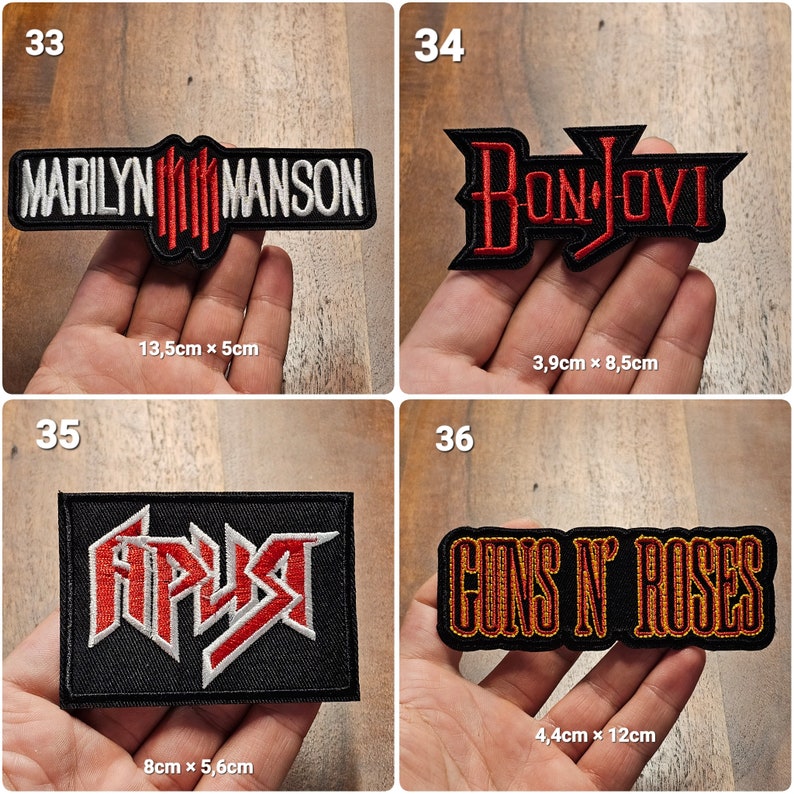 Iron-on patches iron-on patches rock patches various models fabric iron-on patches rock metal bands image 10