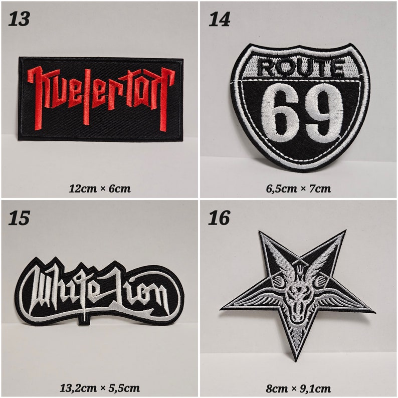 Iron-on patches iron-on patches rock patches various models fabric iron-on patches rock metal bands image 5