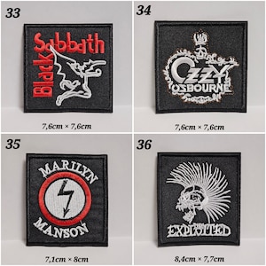 Iron-on patches iron-on patches rock patches various models fabric iron-on patches rock metal bands image 10