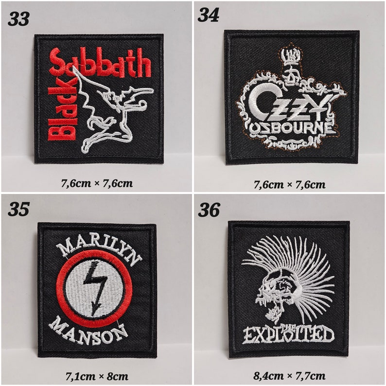 Iron-on patches iron-on patches rock patches various models fabric iron-on patches rock metal bands image 10