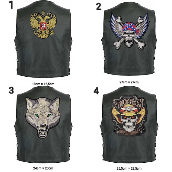 Toppa Ricamata Personalizzata Per Motociclisti: Toppa Da Stirare Per Gilet Da Motociclista - Italia