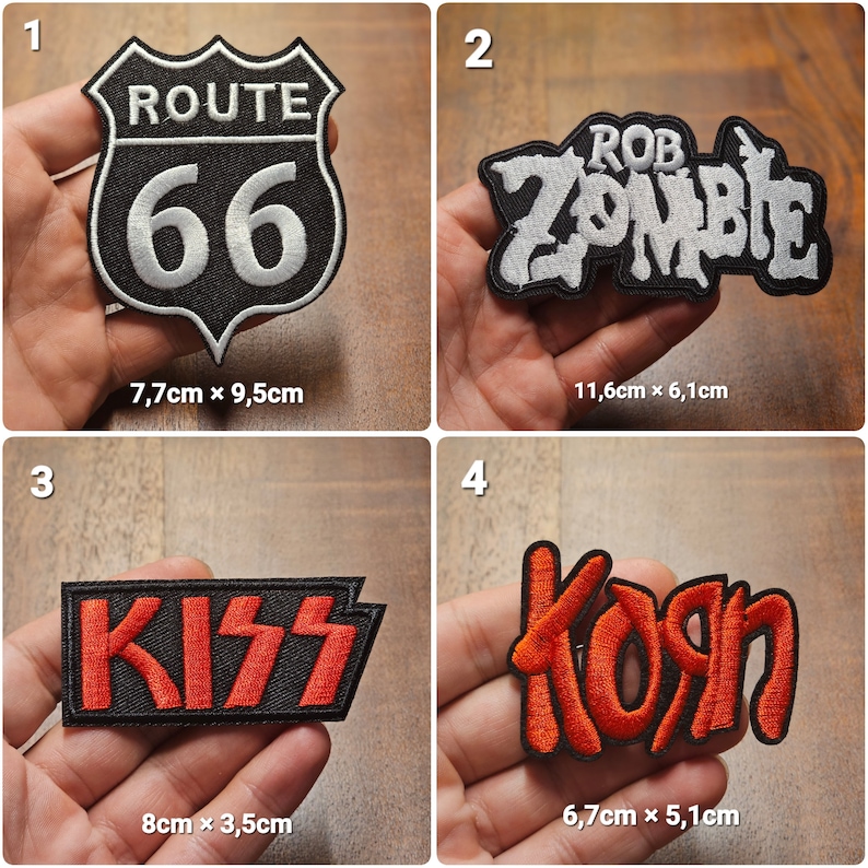 Iron-on patches iron-on patches rock patches various models fabric iron-on patches rock metal bands image 2